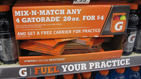 Gatorade Walgreens Incentive Shelf Tray