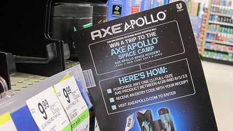 Axe Apollo Walgreens Shelf Talker