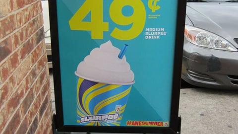 7-Eleven 'Slurpee Days' Stanchion Sign
