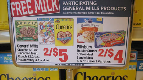 Jewel-Osco 'Free Milk' Framed Sign 