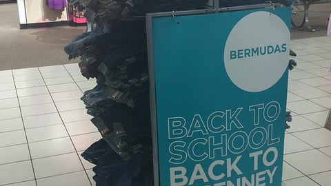 JCPenney 'Back to School' Floorstand