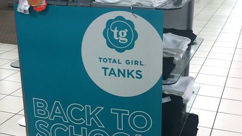 JCPenney Total Girl 'Back to School' Floorstand