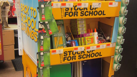 Hannaford 'Back to School Savings' Quarter Pallet
