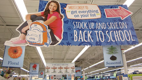 Meijer Back to School Ceiling Sign