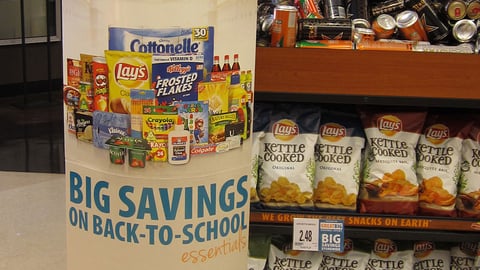 Kroger 'Big Savings' Back to School Standee