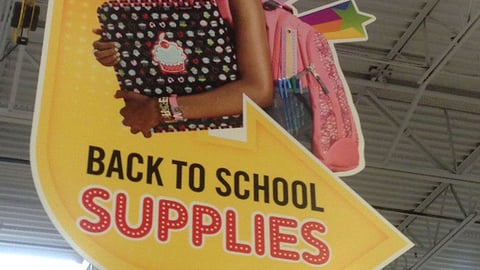 H-E-B Back to School Ceiling Sign