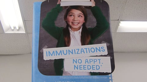 Walgreens 'Immunizations' Ceiling Sign