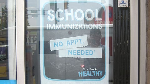 Walgreens 'School Immunizations' Window Poster
