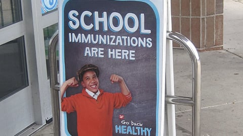 Walgreens 'School Immunizations' A-Board