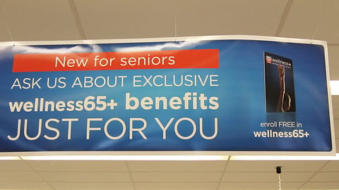 Rite Aid 'Wellness65+' Ceiling Banner