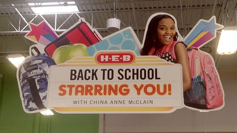 H-E-B 'Back to School' Ceiling Sign