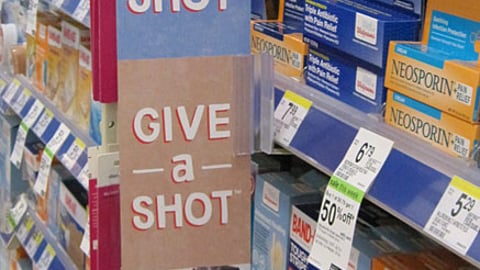 Walgreens 'Get a Shot, Give a Shot' Violator