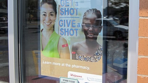 Walgreens 'Get a Shot, Give a Shot' Window Poster