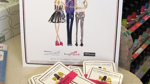 Walgreens Tresemme 'Bright Pink' Counter Card