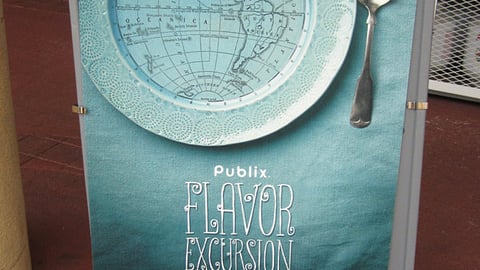 Publix 'Flavor Excursion' Stanchion Sign