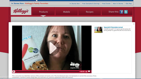 Kellogg's Walmart Product Review Site