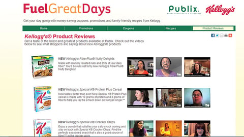 Kellogg's Publix Product Reviews Site