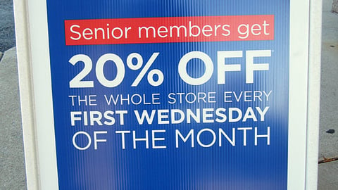 Rite Aid 'Wellness65+' Stanchion Sign
