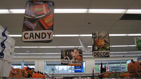 Walgreens Halloween Ceiling Signs