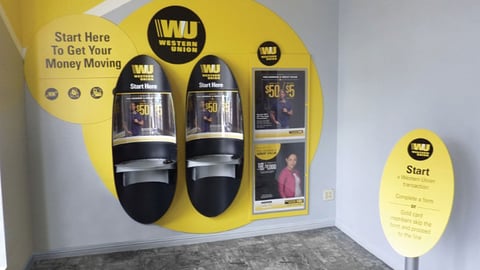 Western Union Wall Display