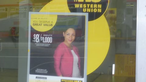 Western Union Window Poster