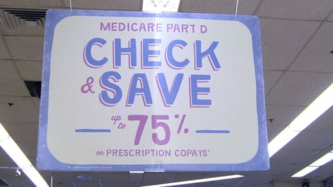 Walgreens 'Medicare Part D' Ceiling Sign