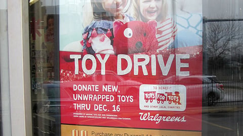 Walgreens Duracell 'Toy Drive' Window Poster