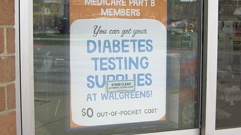 Walgreens 'Diabetes Testing Supplies' Poster