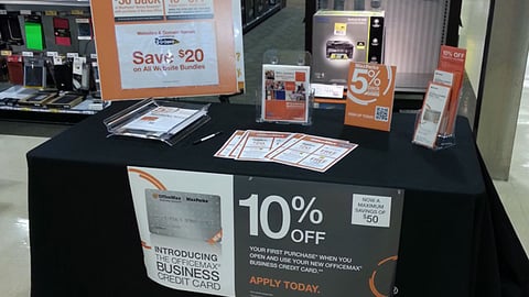 OfficeMax 'Small Business Appreciation Month' Table Display