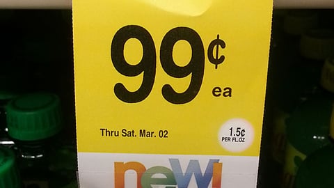 Safeway 7Up Ten 'New' Price Label