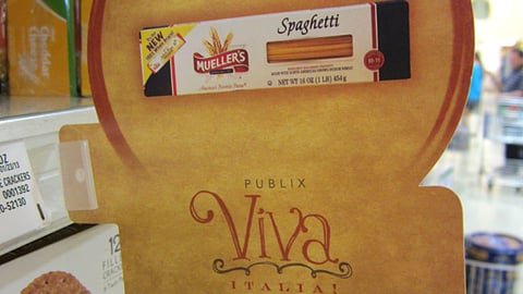 Publix Mueller's 'Viva Italia' Shelf Talker