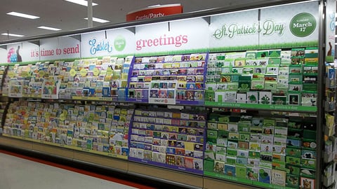 Target Spring Greeting Card In-Line Display