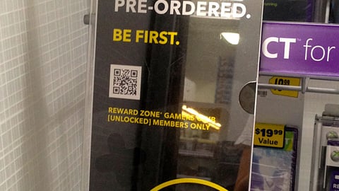 Best Buy 'Victory Can Be Pre-Ordered' Shelf Sign