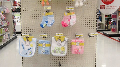 Target 'Hidden Treasures Inside' Baby Endcap
