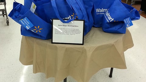 Walmart 'Defeat Hunger Bowl' Table Display
