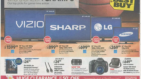 Best Buy 'Big Screen Champs' Front-Page Feature