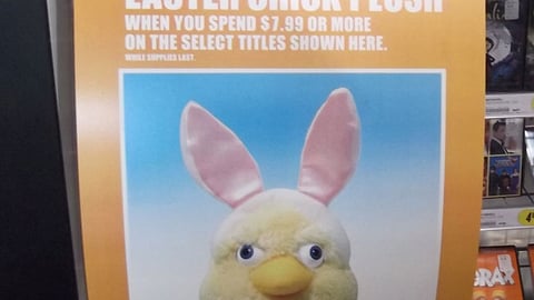 Best Buy 'Free Easter Chick Plush' Poster