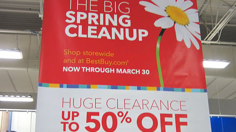 Best Buy 'Spring Cleanup' Ceiling Banner