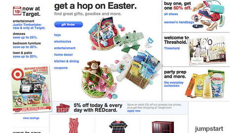 Target 'Get A Hop On Easter' Leaderboard Ad