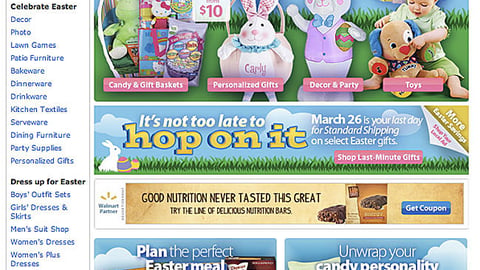 Walmart.com Easter Page