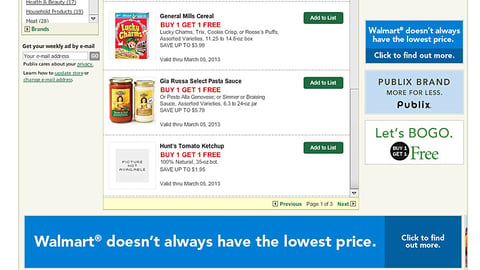 Publix.com 'Walmart Doesn't' Ads
