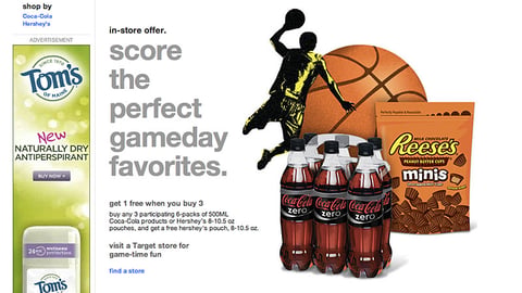 Target.com 'Perfect Gameday Favorites' Page