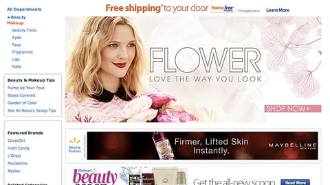 Walmart.com Flower Leaderboard Ad
