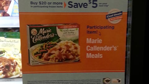 Dominick's Marie Callender's 'Cool Deals, Easy Meals' Freezer Cling