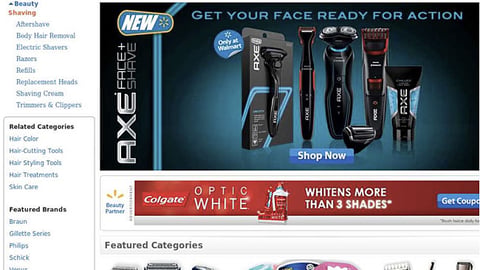 Axe 'Face + Shave' Walmart.com Leaderboard Ad