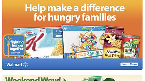 Walmart 'Fighting Hunger Together' Email Ad