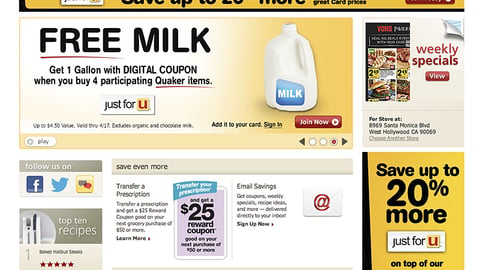 Dominick's Quaker 'Free Milk' Carousel Ad