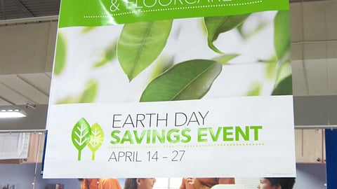 Best Buy 'Earth Day' Ceiling Banner