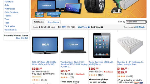 Walmart 'Tax Refund' E-Commerce Page