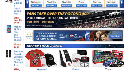 Walmart NASCAR 'Race Time' Page